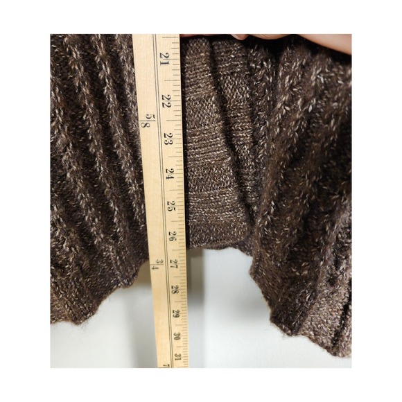 Cato Womens Brown Knit Removable Faux Fur Collar Vest Cardigan Sz L - Picture 9 of 10
